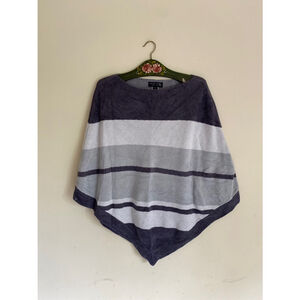 Barefoot Dreams Gray and White Poncho